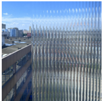 3D Gerillte Selbstklebende Moderne Glasfensterfolie Transparente Sichtschutz-Dekorfolie Wärmeisolierung Küche Bad Wohnzimmer