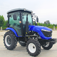 Tracteur agricole Euro V 40HP 50HP 35HP à 4 roues avec cabine climatisée et chauffée, type Deere, pour labour et disques