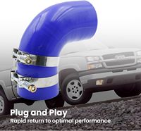 Kit de remplacement de tuyaux d'air multicolores en silicone pour intercooler, turbo et radiateur, à angles de 45/90/135/180 degrés