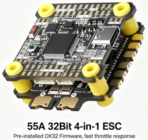 Torre de Control de Vuelo F405 V5 de 32 bits, Giroscopio ICM-42688, ESC de 55A con Firmware OX32, Blackbox Inalámbrica de 16MB, Stack 10P para Drones de Carreras FPV - Product Image 2