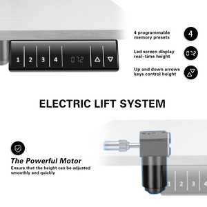 Bureau ergonomique moderne à 2 pieds, réglable en hauteur, <span class=keywords><strong>table</strong></span> d'ordinateur convertible populaire - Product Image 5