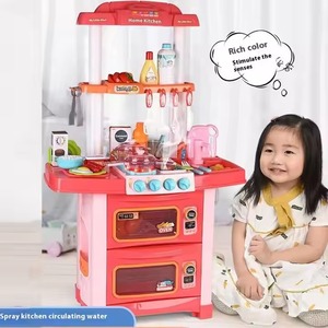ชุดของเล่นพลาสติกสำหรับเด็กในครัวพร้อมดนตรีและไฟ-เป็นมิตรกับสิ่งแวดล้อมแบบเล่นสมมติของขวัญแบบมอนเตสซอรี่สำหรับเด็กวัยหัดเดิน - Product Image 4