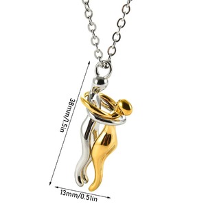 Collier pendentif chic en acier inoxydable pour couple, symbole d'amour élégant, couleur mixte, cadeau de bijoux pour la Saint-Valentin et anniversaire - Product Image 2
