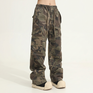 Pantalones Cargo Camuflaje Y2K Personalizados al por Mayor, Holgados, con Múltiples Bolsillos, de Pierna Ancha, Estilo Urbano, Unisex TKAN155D - Product Image 3