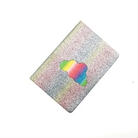 Cahier de notes magique quotidien personnalisé pour étudiants à couverture scintillante arc-en-ciel coloré