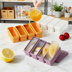 Moule à glaçons en silicone écologique, à bâtonnets longs, pour la congélation de la nourriture pour bébé, des soupes et des collations - Product Image 5