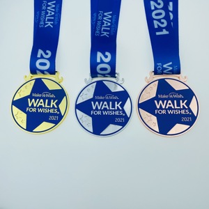 Medallas Deportivas Personalizables al por Mayor de Aleación de Zinc Esmaltadas con Cinta Impresa UV y Souvenir Metálico para Diseñar Tu Propio Logotipo - Product Image 2