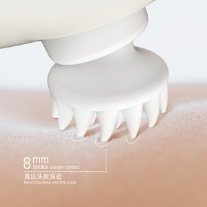 Masseur de tête électrique sans fil à 2 vitesses avec 88 nœuds en silicone, brosse à shampooing miniature portative pour chats, masseur de tête pour chats - Product Image 5