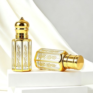 Flacon de parfum miniature de luxe arabe en verre transparent de 3 ml et 6 ml avec bouchon à vis, idéal pour les huiles parfumées et les voyages - Product Image 1