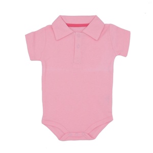 Custom Logo Unisex Summer Baby Rompers <b>Onesie</b> Newborn Crawler Polo Shirt Short Sleeve Printed Polyester Cotton - Product Image 5
