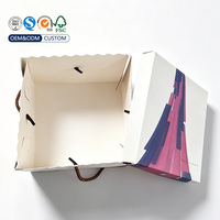 Boîte de rangement personnalisée en carton ondulé de qualité alimentaire pour pâtisseries, support d'emballage de bureau pour desserts, boulangerie, collations et cadeaux