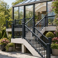 Panneau de clôture extérieur en aluminium pour garde-corps de balcon, balustrade et escalier de villa