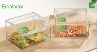 Conteneur de présentation transparent en plastique pour noix et produits épicés, boîte à bonbons écologique, distributeur de grains de café, bac à aliments en vrac pour magasin