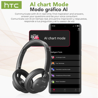 Écouteurs sans fil HTC HP06 AI Translator 6.0 à conception ouverte, compatibles avec les ordinateurs et les téléphones