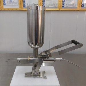 Machine à injecter manuelle en acier inoxydable 304, haute efficacité, multifonctionnelle, durable, pour <span class=keywords><strong>pain</strong></span> soufflé, gelée, gâteau, confiture, beignets, <span class=keywords><strong>chocolat</strong></span> - Product Image 2