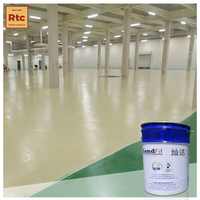 Revêtement de sol époxy à nivellement automatique, résistant à l'usure, application de peinture au sable coloré durable via un revêtement liquide à la brosse