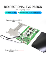 Jiabaida BMS Inteligente con BT Integrado 3S 4S 12V 60A 100A 120A 150A 200A UART con Calefacción y Conexión en Serie