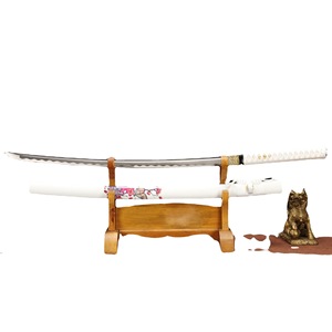 Épées de Commandement Japonaises Longquan de 102 cm, Forgées à <span class=keywords><strong>la</strong></span> Main en Acier Carbone 1045 Monobloc, Motif <span class=keywords><strong>Vague</strong></span> de Prunier Printanier, Épées de Samouraï pour Décoration Intérieure - Product Image 6