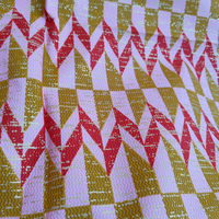 Promo Panas 2026 Kain Batik Afrika Motif Kente Emas 2+4 Yard Kain Katun Ankara Tenun Polos untuk Pakaian
