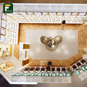 Gabinete de exhibición de tienda de perfumes moderno Estante de pared Diseño blanco y dorado Iluminación LED Fragancia de lujo Accesorio interior al por menor - Product Image 5