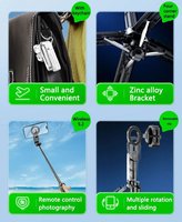 Nouveau P15Mini-C magnétique Selfie Stick trépied Portable support de téléphone sans fil télécommande support pour téléphone portable