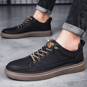 Chaussures de sport décontractées rétro pour hommes, transfrontalières, respirantes, grande taille, à semelle souple, blanches, pour le printemps et l'automne, en maille - Product Image 3