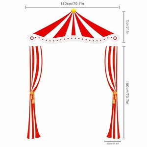 Tela de Fondo Estereoscópica para Fiesta de Carnaval de Circo, Decoración de Ambiente, Tela Colgante, Arcos de Fotografía de Carnaval - Product Image 2