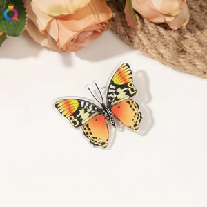 Vendita calda Trending alla moda fermagli per capelli acetato e materiale PC fiore e cuore simpatici accessori per feste per ragazze 5cm all'ingrosso - Product Image 1