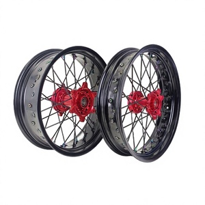 Nuevas Ruedas Supermoto de 17 Pulgadas para CRF250R/CRF450R, Aprobadas por DOT, de Aluminio Anodizado CNC, Duraderas, Juego Completo de Ruedas para Motocross - Product Image 2