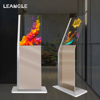 Kiosque d'information pour centre commercial avec écran tactile capacitif incliné OLED transparent de 30 à 55 pouces, en mode paysage ou portrait