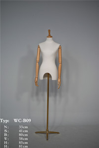 <span class=keywords><strong>Mannequin</strong></span> de <span class=keywords><strong>couture</strong></span> demi-corps réglable en PRV pour femme, avec bras en bois, modèle européen original pour vitrine, vente en gros - Product Image 4