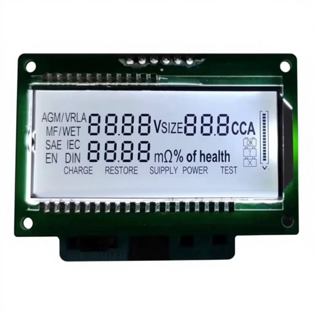 Detector TN LCD Display: for Battery Testers & Measurement Instruments, 52X26mm, 5.5V