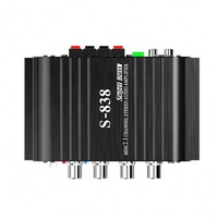 Nuevo 2,1 canales hogar coche pequeño multifuncional neutral 12V audio subwoofer amplificador de potencia S838