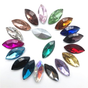 <span class=keywords><strong>Strass</strong></span> en verre multicolores de forme marquise 7*15mm, perles facettées en cristal <span class=keywords><strong>pour</strong></span> le nail art, les bijoux vestimentaires et les loisirs créatifs - Product Image 2