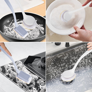 Aplicador de loción multifunción, protector solar y ungüento, cepillo de ducha limpiador corporal de mango largo, aplicador de protector solar para la espalda, esponja de lufa - Product Image 2