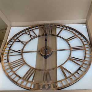 Horloges murales classiques en métal rondes surdimensionnées de <span class=keywords><strong>60</strong></span> <span class=keywords><strong>cm</strong></span> pour la décoration de la maison, des hôtels et des bars - Product Image 5