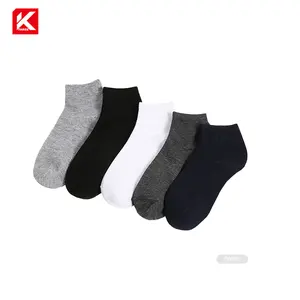 KT3- D054 mens bas coupe cheville chaussettes hommes chaussettes sneaker court 100 coton chaussettes cheville hommes