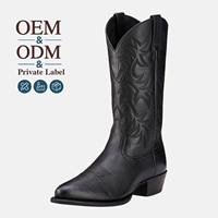 CHENO OEM ODM Fabricant de bottes de cowboy occidentales pour hommes de haute qualité, brodées, à bout pointu et mi-mollet