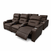 Canapé inclinable de cinéma maison 3 places en cuir véritable avec fonction électrique, porte-gobelets et chargement USB – Vente en gros directe usine, OEM, ODM, personnalisable