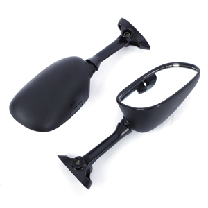 Espejos Retrovisores Laterales Izquierdo y Derecho para Motocicleta, Compatibles con <span class=keywords><strong>Suzuki</strong></span> GSX650F 2008-2012 GSXR600 GSXR750 2004-2005, Negros, ABS, Aluminio - Product Image 1