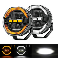 Phare LED tout-terrain NK7 24V avec effets de poursuite blanc/ambre DRL, projecteurs 4x4, lampes de camion 12V, projecteur 7 pouces pour Toyota Hilux