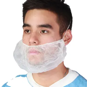 Capa descartável PP/Nylon para barba Equipamento de proteção individual Balaclava Boné elástico único ou duplo