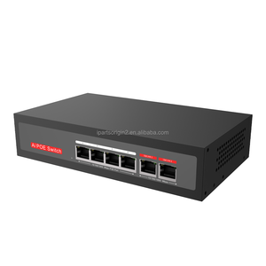 ULTRA-FAST FL-FG0402P 6-Port Gigabit <b>PoE</b> <b>Switch</b> 4 <b>PoE</b> Ports 65W with 2 Uplink Ports for IP Camera CCTV NVR - Product Image 1