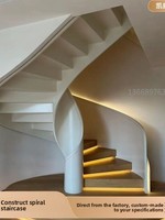 Escalier Tournant Intérieur en Métal pour Usine, Moderne, Simple, Intégré, Personnalisé, pour Attic et Duplex