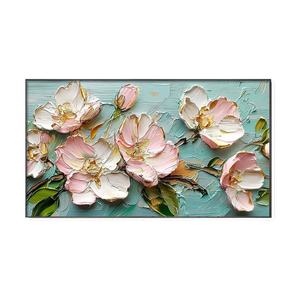 Pintura al Óleo Pintada a Mano de Peonía Acuática sobre Lienzo Texturizado, Obra de Arte Grande para Decoración de Pared en Sala de Estar, Dormitorio u Hotel - Product Image 2