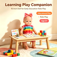 Poupée bébé réaliste en silicone de 10 pouces, complète avec des vêtements de poupée à la mode, un joli bandeau à nœud, cadeau de vacances pour enfants