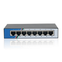 Switch réseau non géré 8 ports avec alimentation CC 100 Mbps, garantie 1 an, prise en charge VLAN, prix usine pour systèmes de vidéosurveillance