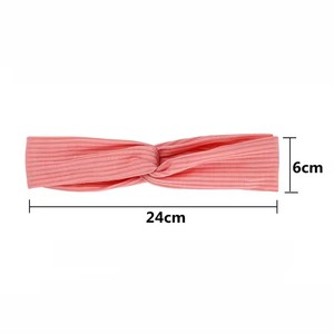 Boho tinta unita elasticizzato ragazze con cerchietto incrociato in <span class=keywords><strong>Suede</strong></span> lavorato a maglia con turbante Plain Headwrap allenamento Vintage per capelli accessori per donne - Product Image 6