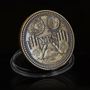 Moneda Conmemorativa Personalizada de Estilo Gótico con Respuesta Sí o No, Moneda de Desafío Antigua Doble para Predicciones y Decisiones, Recuerdo Coleccionable, Regalo - Product Image 5