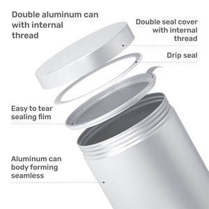 Boîte en aluminium <span class=keywords><strong>pour</strong></span> aliments <span class=keywords><strong>pour</strong></span> animaux de compagnie lyophilisés <span class=keywords><strong>pour</strong></span> chiens et chats, avec bouchon à vis - Contenant en métal recyclable <span class=keywords><strong>pour</strong></span> bonbons et chocolat - Product Image 3